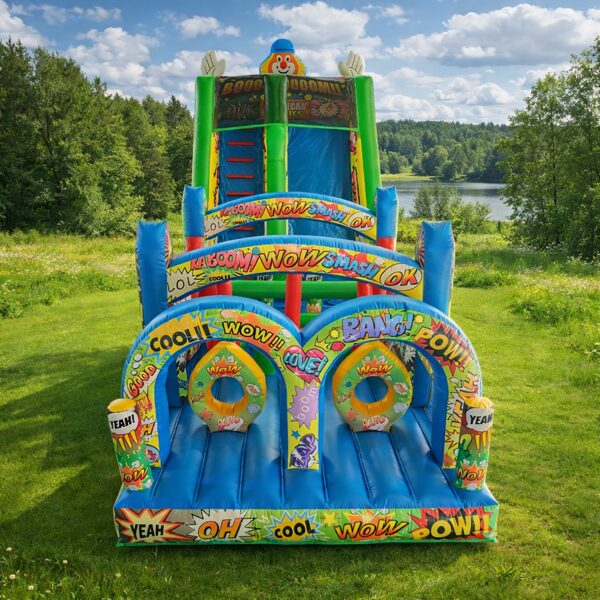 Šķēršļu piepūšama atrakcija Party Clown slide