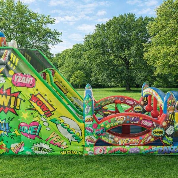 Šķēršļu piepūšama atrakcija Party Clown slide