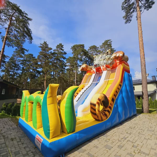 Tiger Slide piepūšama atrakcija bērniem