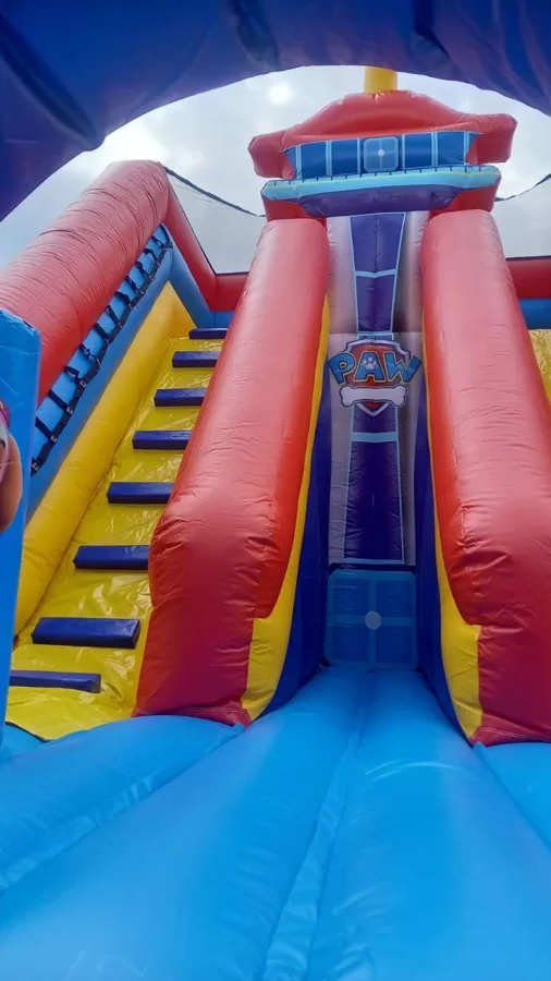 Piepūšamā atrakcija suņu patruļa slide