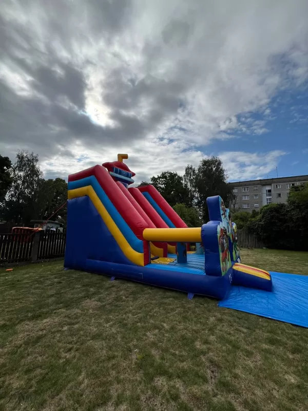 Piepūšamā atrakcija suņu patruļa slide