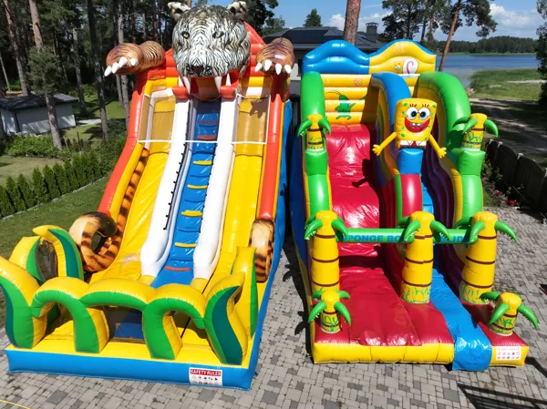 Tiger Slide piepūšama atrakcija bērniem