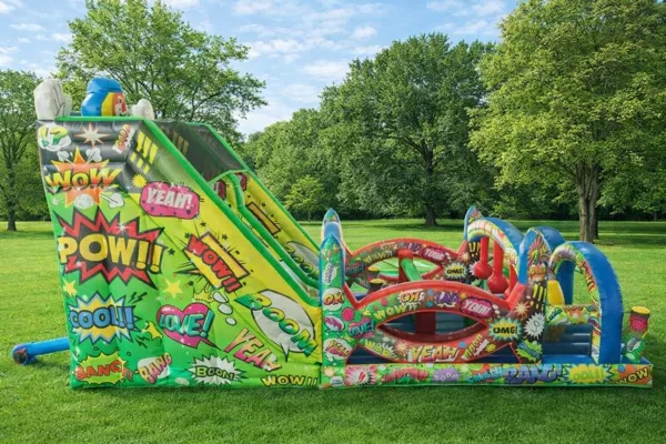 Šķēršļu piepūšama atrakcija Party Clown slide